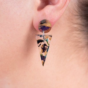 Shari Geometric Statement Resin Earrings from Paguro Upcycle