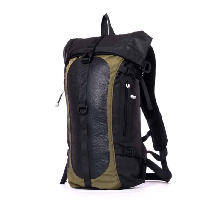 Soldier Water Resistant Vegan Backpack with Laptop Compartment from Paguro Upcycle