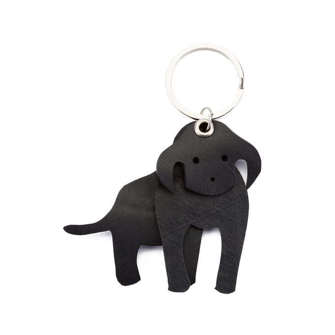 Milo 3D Charming Rubber Dog Vegan Keyring from Paguro Upcycle