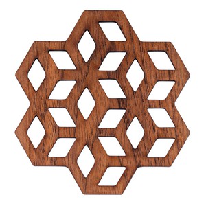 Cubix Geometric Upcycled Teak Wood Coasters - Set of 2 or 4 from Paguro Upcycle