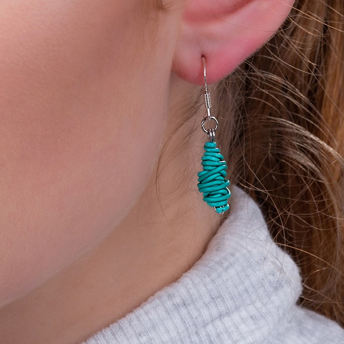 Isla Recycled Electrical Wire Earrings (4 Colours Available) from Paguro Upcycle