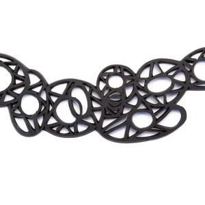 Stellar Geometric Rubber Choker Necklace from Paguro Upcycle