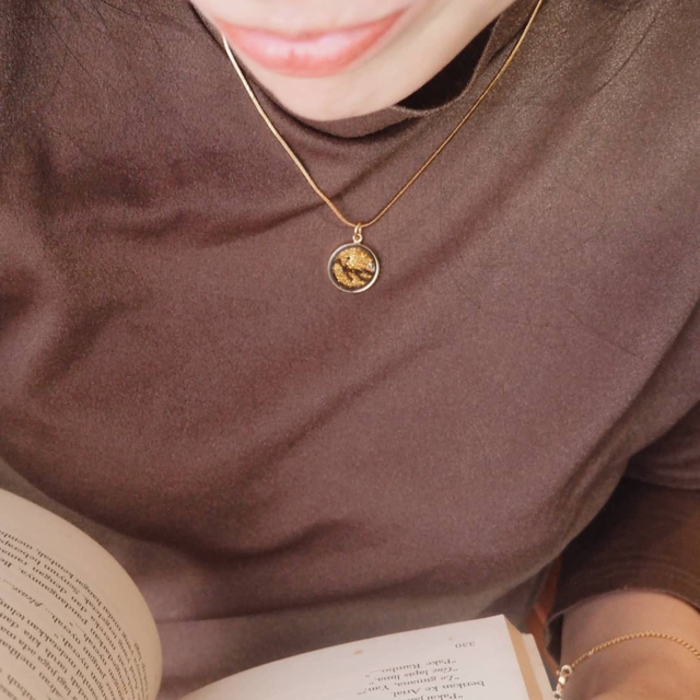 Leo Zodiac Sign Sustainable Necklace from Paguro Upcycle