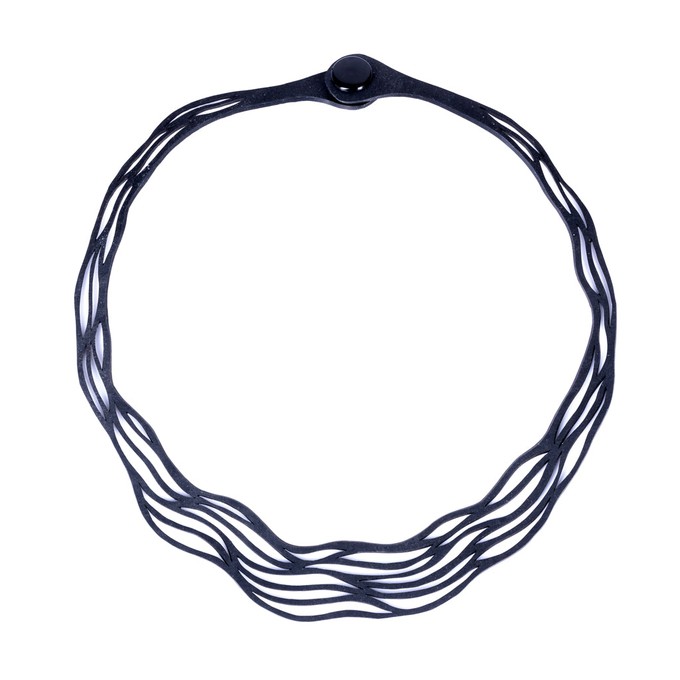 Flow Elegant Recycled Rubber Necklace from Paguro Upcycle