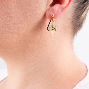 Cacah Gori Recycled Wood Earrings from Paguro Upcycle