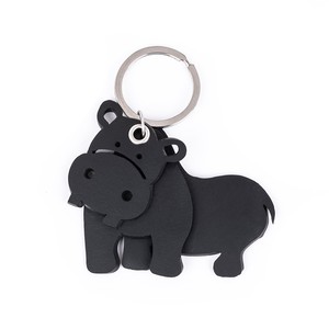 Hippo 3D Recycled Rubber Vegan Keyring from Paguro Upcycle