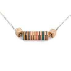 Recta Recycled Skateboard Necklace from Paguro Upcycle
