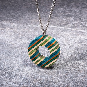 Donut Eco Friendly Recycled Skateboard Necklace from Paguro Upcycle