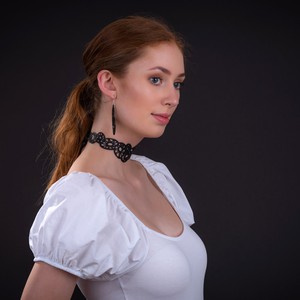 Stellar Geometric Rubber Choker Necklace from Paguro Upcycle