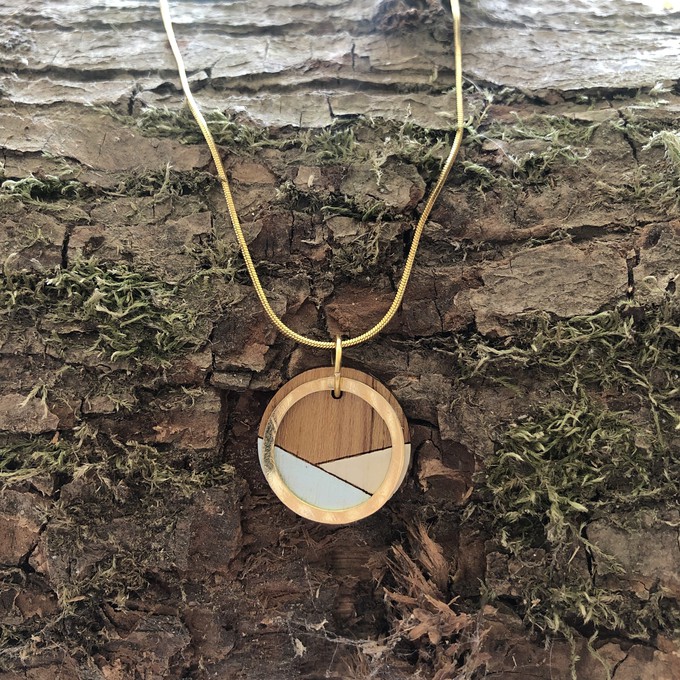 Conture Recycled Wood Gold Chain Necklace (4 Colours available) from Paguro Upcycle