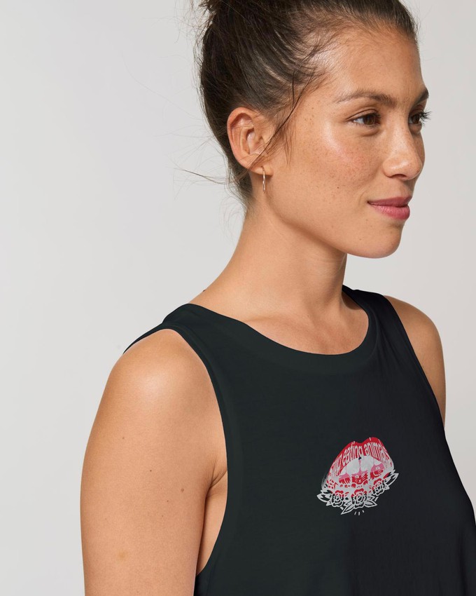 Read My Lips - Black Singlet Tank from Plant Faced Clothing