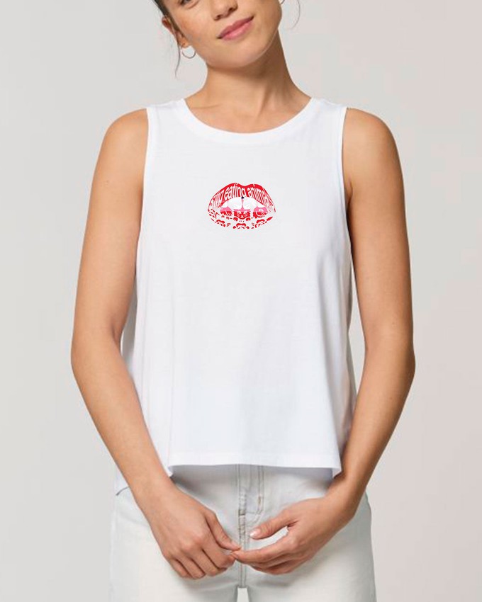 Read My Lips - White Singlet Tank from Plant Faced Clothing