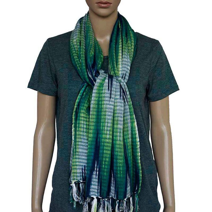 Shawl Indigo Hills - Natural Dyes - Ecofriendly & Fairtrade from Quetzal Artisan