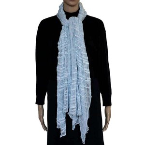 Shawl Sky Blue - Pima Cotton and Bamboo - Lovely & Lightweight from Quetzal Artisan