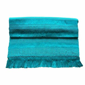 Table Runner Aquamarine - 68" x 17" - Handmade and Fairtrade from Quetzal Artisan