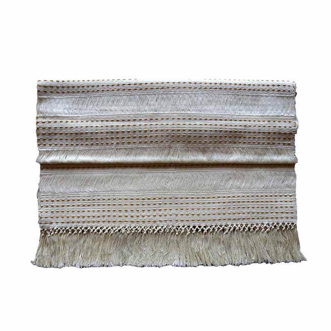 Table Runner Cream - Mayan Design - 68" x 17" - Fair Trade from Quetzal Artisan