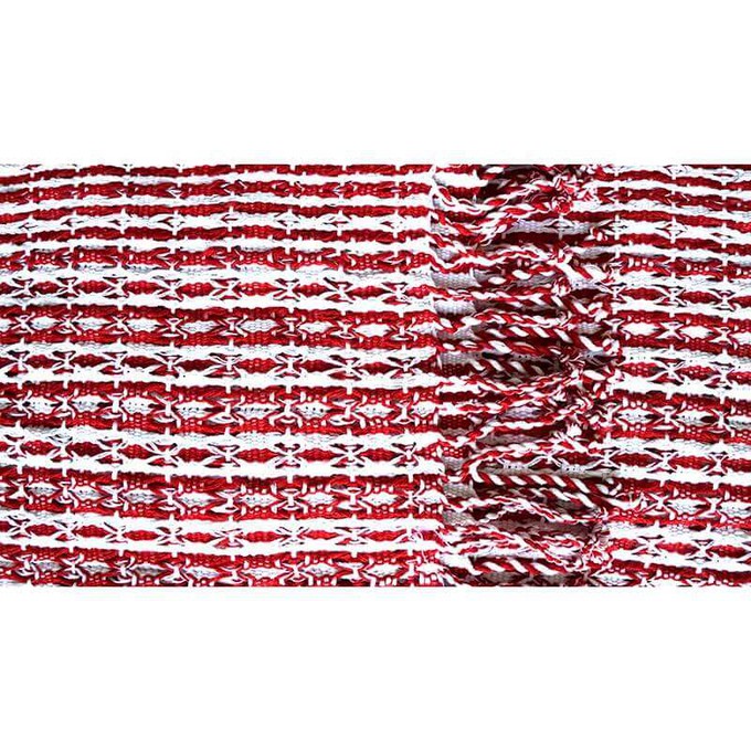 Scarf Red White - Cotton - Natural Dyes - Ecofriendly & Fair from Quetzal Artisan