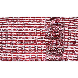 Scarf Red White - Cotton - Natural Dyes - Ecofriendly & Fair from Quetzal Artisan