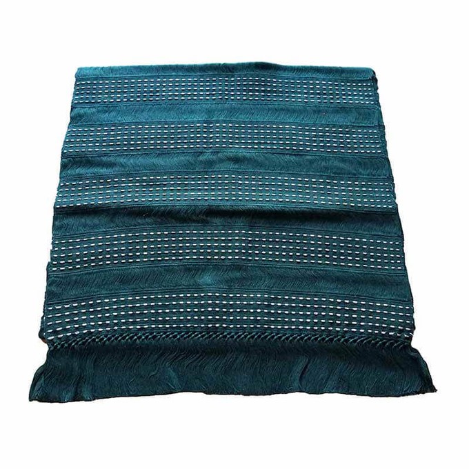 Table Runner Pine Green - 68" x 17" - Beautiful and Fairtrade from Quetzal Artisan