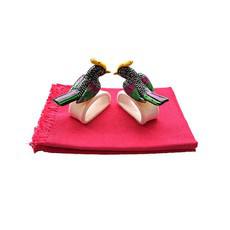 Woodpecker Napkin Rings - Cotton Napkins - Fairtrade via Quetzal Artisan