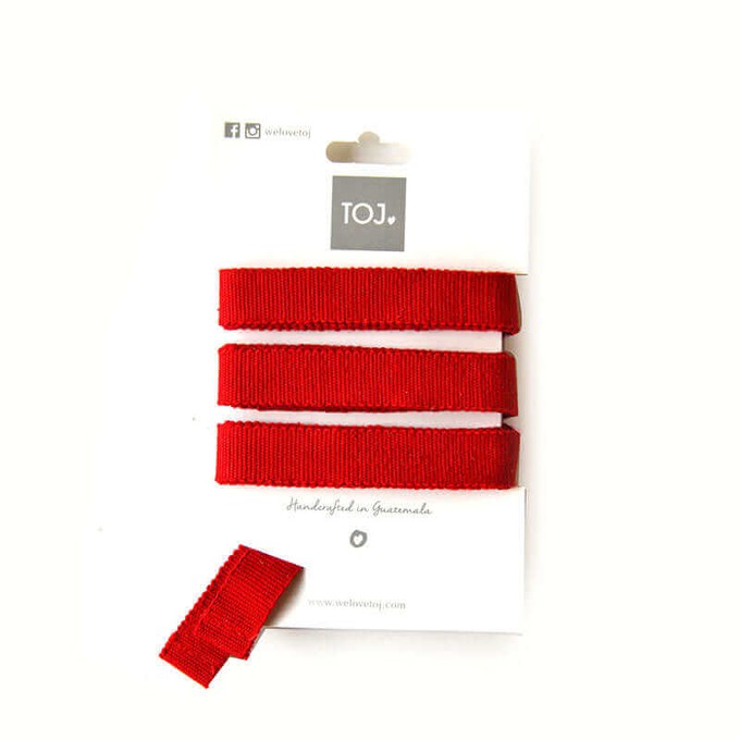 Carmine Red Sandals - Cotton Straps - Beautiful & Fairtrade from Quetzal Artisan