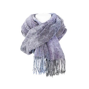 Shawl Lilac Grey - Bamboo Chenille - Handmade and Fairtrade from Quetzal Artisan