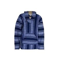 Hoodie Blue White Mélange - Unisex - One Size - Fairtrade via Quetzal Artisan