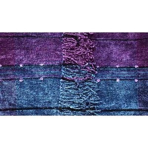 Bamboo Scarf Blue Purple - Hand dyed - Beautiful & Fairtrade from Quetzal Artisan
