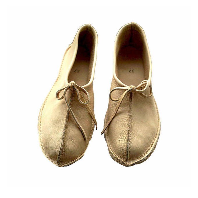Ballerina Cream Mooshide - Soft and Supple Hiawatha Slippers from Quetzal Artisan
