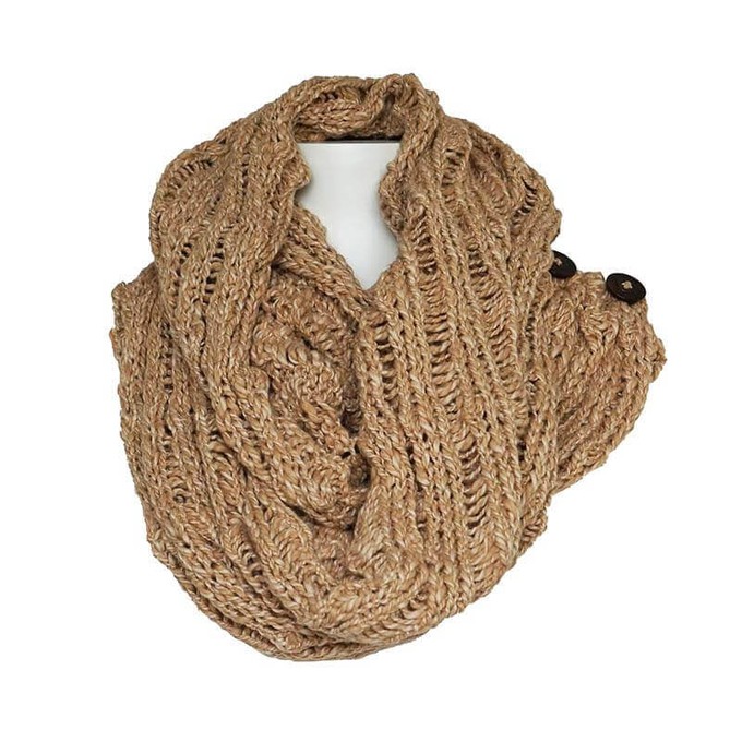 Infinity Scarf Natural Blush - Organic Cotton - Fashionable from Quetzal Artisan