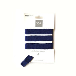 Dark Blue Sandals - Lace up cotton straps &  beads accessory from Quetzal Artisan