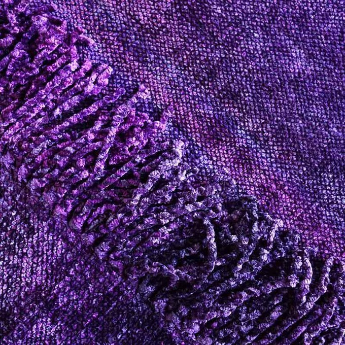 Poncho Purple - Bio Bamboo Chenille - Sustainable & Fairtrade from Quetzal Artisan