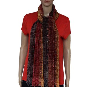 Bamboo Scarf Autumn - With Ribbon - Beautiful and Fairtrade from Quetzal Artisan