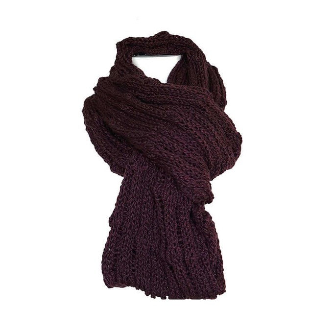 Infinity Scarf Aubergine - Organic Cotton - Fashionable from Quetzal Artisan