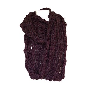 Infinity Scarf Aubergine - Organic Cotton - Stylish and Warm from Quetzal Artisan