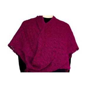 Poncho Tunic Fuchsia - Stylish and Versatile Poncho Shawl from Quetzal Artisan