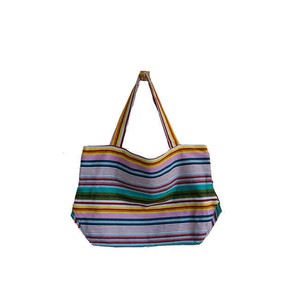 Striped Cotton Shopper - Handmade - Beautiful and Fairtrade from Quetzal Artisan