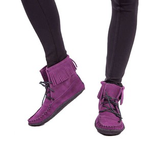Short Boots Purple - Outdoor Use - Native Women Boots Hiawatha from Quetzal Artisan