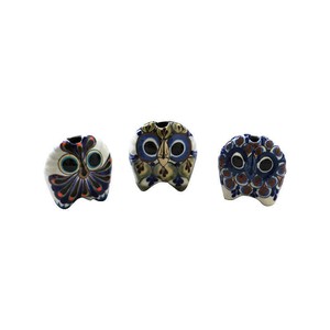 Small Owls - Stoneware - Set of 3 - Handmade and Fairtrade from Quetzal Artisan