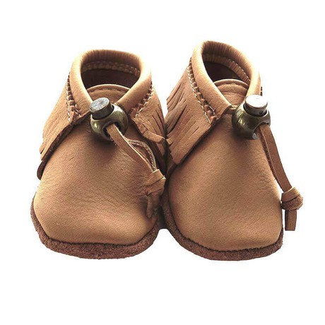 Baby Moccasins Bear Paw - Hiawatha - Handmade in Canada from Quetzal Artisan