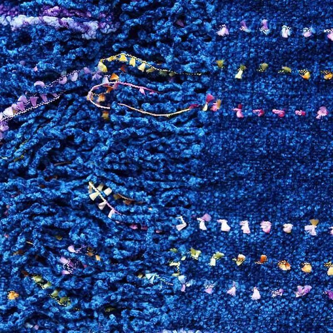 Bamboo Scarf Blue - With Ribbon - Beautiful and Fairtrade from Quetzal Artisan
