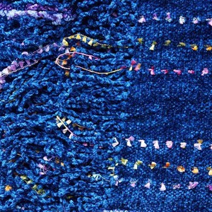 Bamboo Scarf Blue - With Ribbon - Beautiful and Fairtrade from Quetzal Artisan