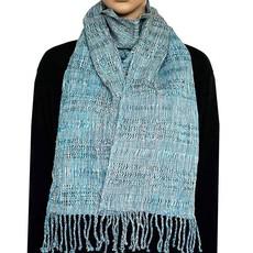 Scarf Aquamarine - Natural Dyes - Ecofriendly & Fairtrade via Quetzal Artisan