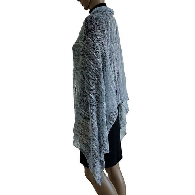 Shawl Sky Blue - Pima Cotton and Bamboo - Lovely & Lightweight from Quetzal Artisan
