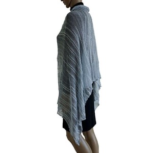Shawl Sky Blue - Pima Cotton and Bamboo - Lovely & Lightweight from Quetzal Artisan