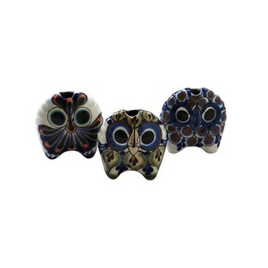 Small Owls - Stoneware - Set of 3 - Handmade and Fairtrade from Quetzal Artisan