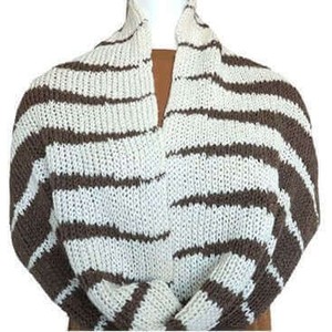 Cowl Scarf Khaki Cream - Handmade of Alpaca Wool from Quetzal Artisan