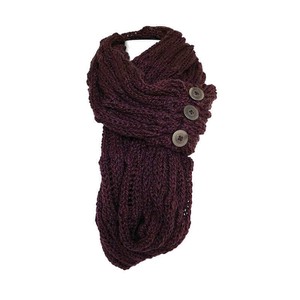 Infinity Scarf Aubergine - Organic Cotton - Stylish and Warm from Quetzal Artisan