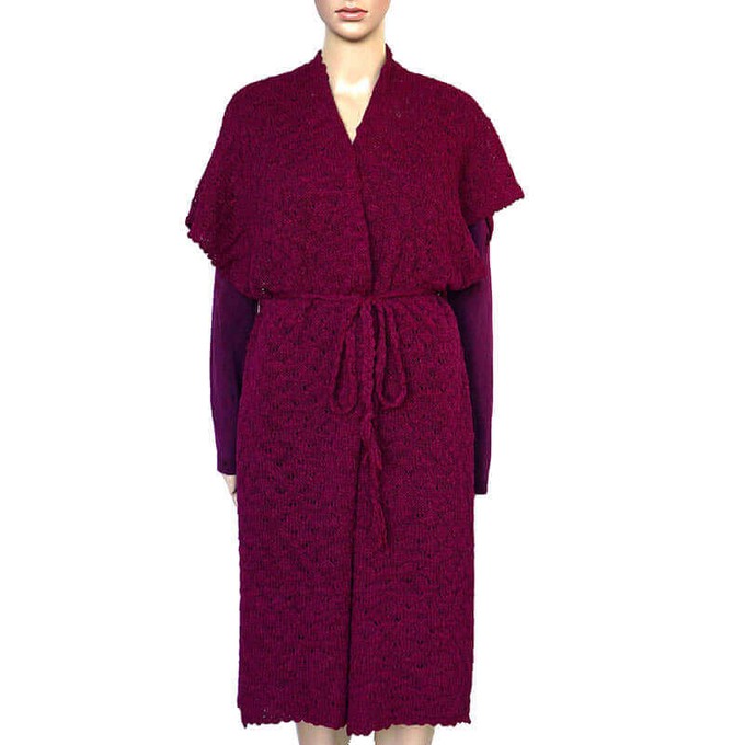 Poncho Tunic Fuchsia - Stylish and Versatile Poncho Shawl from Quetzal Artisan