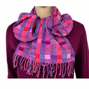 Scarf Pink Violet - Natural Dyes - Beautiful & Fairtrade from Quetzal Artisan